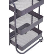 Acero Three Tier Grey Metal Trolley