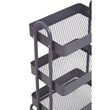 Acero Three Tier Grey Metal Trolley