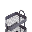 Acero Three Tier Grey Metal Trolley