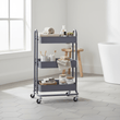 Acero Three Tier Grey Metal Trolley