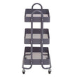 Acero Three Tier Grey Metal Trolley