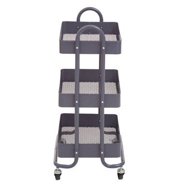 Acero Three Tier Grey Metal Trolley