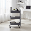 Acero Three Tier Grey Metal Trolley