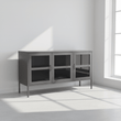 Acier Three Door Grey Metal Sideboard