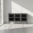 Acier Three Door Grey Metal Sideboard