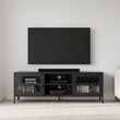 Acier Two Door Black Metal Media Unit