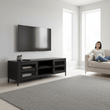 Acier Two Door Black Metal Media Unit