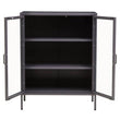 Acier Two Door Grey Metal Cabinet