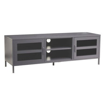 Acier Two Door Grey Metal Media Unit