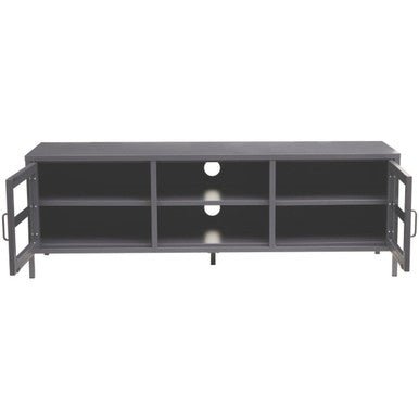 Acier Two Door Grey Metal Media Unit