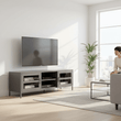 Acier Two Door Grey Metal Media Unit