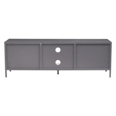 Acier Two Door Grey Metal Media Unit