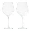 Ada Set Of 2 Crystal Burgundy Glasses