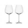 Ada Set Of 2 Crystal Burgundy Glasses