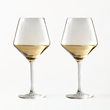 Ada Set Of 2 Crystal Burgundy Glasses