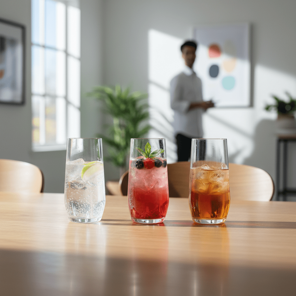 Ada Set Of 4 Crystal High Ball Glasses