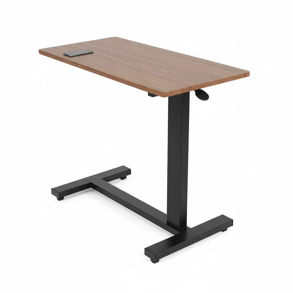 Adjustable Rolling Cart Overbed Bedside Table Laptop Desk Medical Home Bed Food Tray Hospital Bed End Table