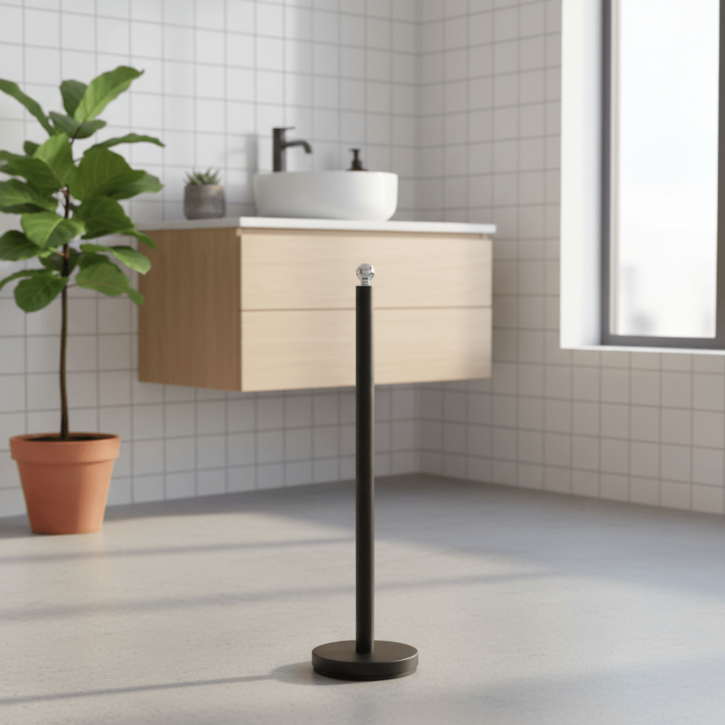 Adler Black Toilet Roll Holder