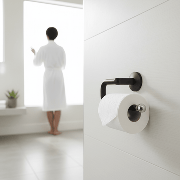 Adler Black Toilet Roll Holder