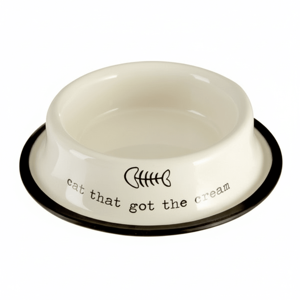 Adore Pets 0.4Ltr Cat That Got The Cream Bowl