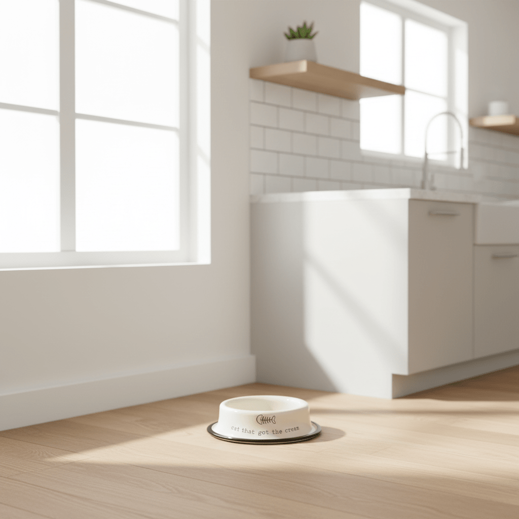 Adore Pets 0.4Ltr Cat That Got The Cream Bowl