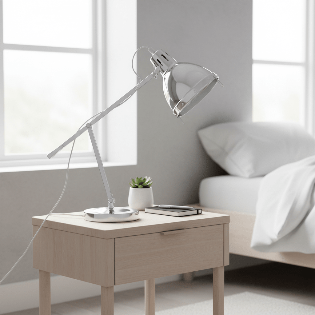 Adura Adjustable Desk Table Lamp In Pink And Chrome