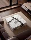 Aesop Low Coffee Table, Square Marble