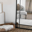 Aimi - Full Length Black Metal Rectangle Window Mirror - 180cm x 90cm