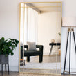 Aimi - Full Length Gold Metal Rectangle Window Mirror - 180cm x 90cm