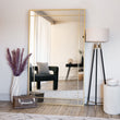 Aimi - Full Length Gold Metal Rectangle Window Mirror - 180cm x 90cm