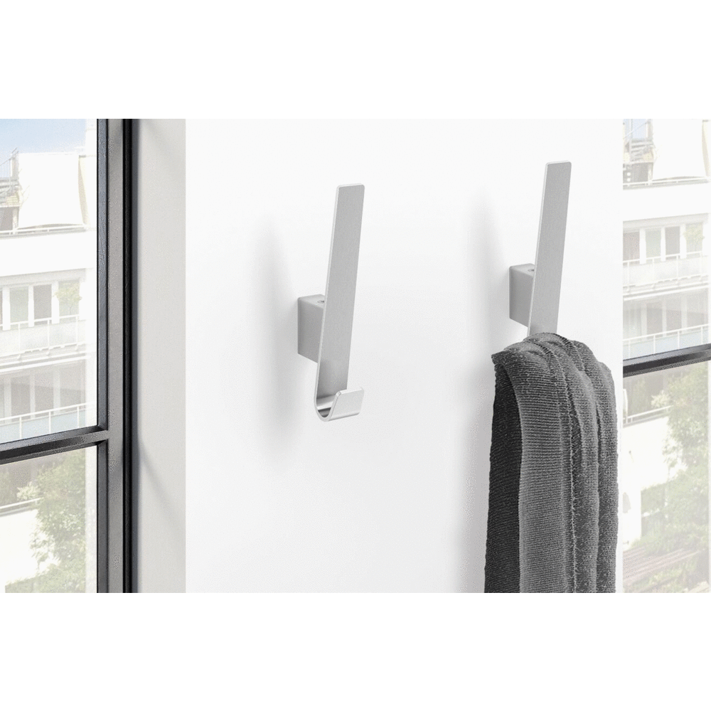 Akes Premium Brushed Steel Wall Hook - Contemporary Design