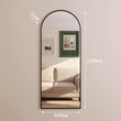 Akiko - Full Length Black Metal Arched Mirror - 150cm x 60cm