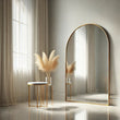 Akiko - Full Length Gold Metal Arched Mirror - 180cm x 90cm