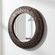 Akola Copper Finish Round Wall Mirror