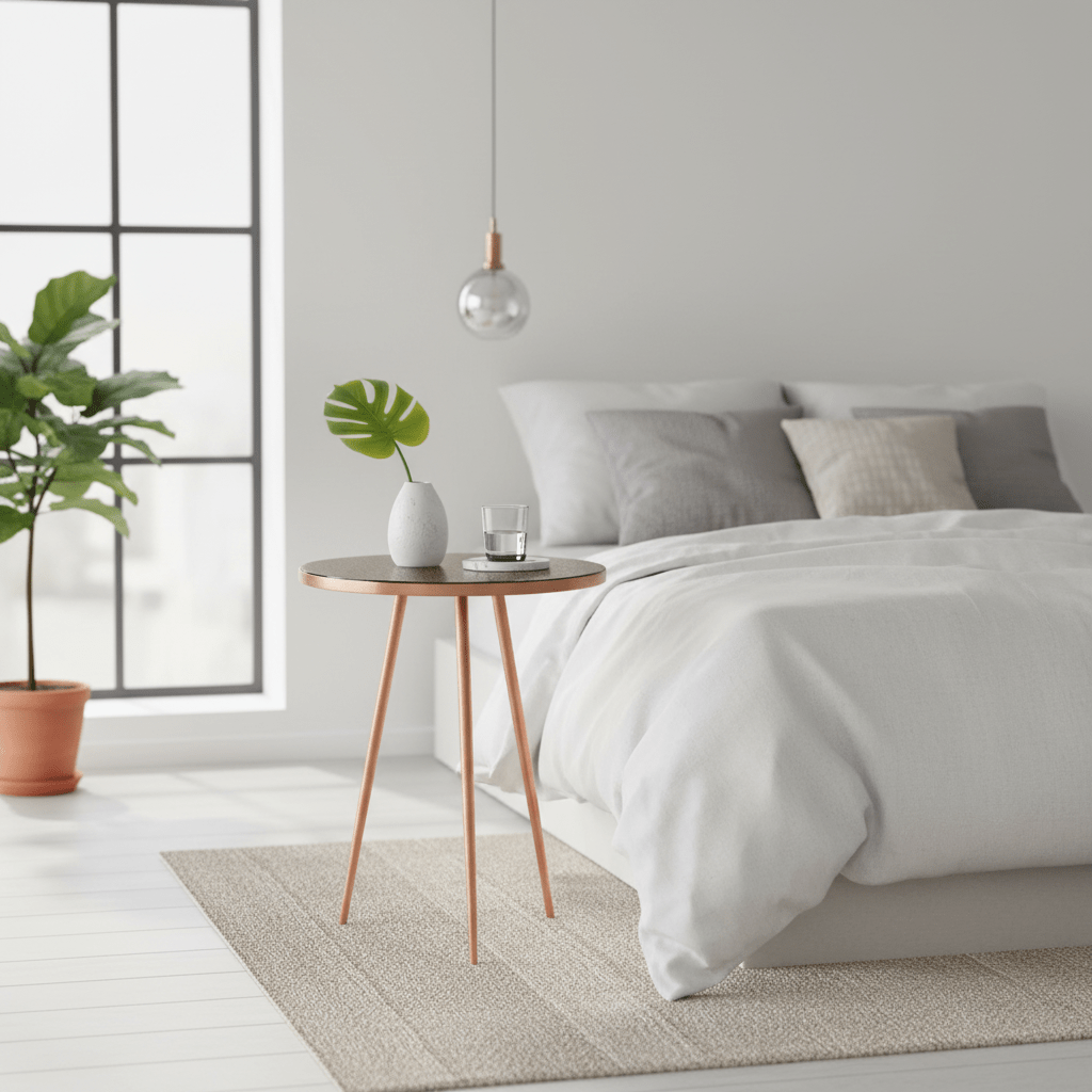 Akola Copper Finish Side Table