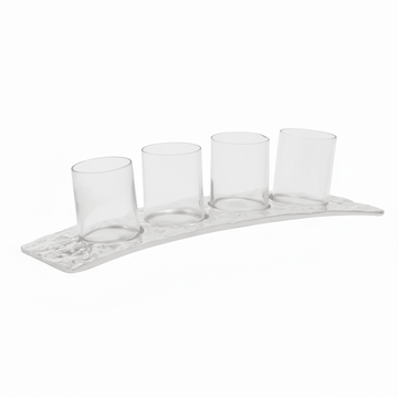 Akola Curved 4 Tealight Holder in Silver