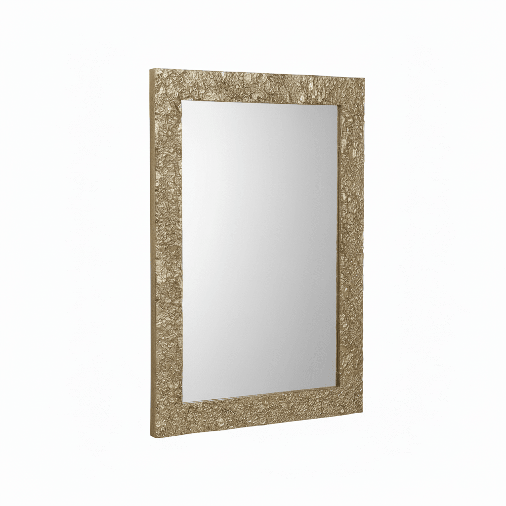 Akola Gold Finish Rectangular Wall Mirror