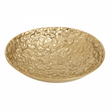 Akola Gold Textured Round Metal Bowl