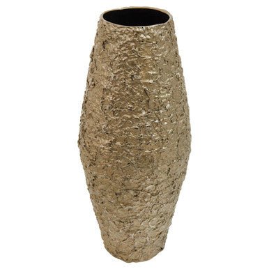 Akola Large Gold Textured Metal Vase