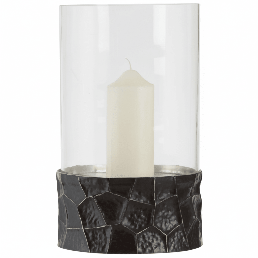 Akola Large Hurricane Hammered Candle Holder