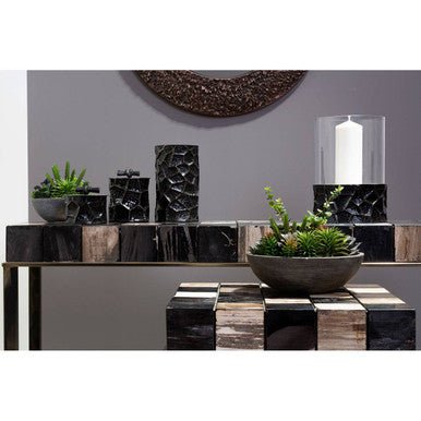 Akola Large Hurricane Hammered Candle Holder