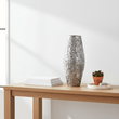 Akola Large Silver Textured Metal Vase
