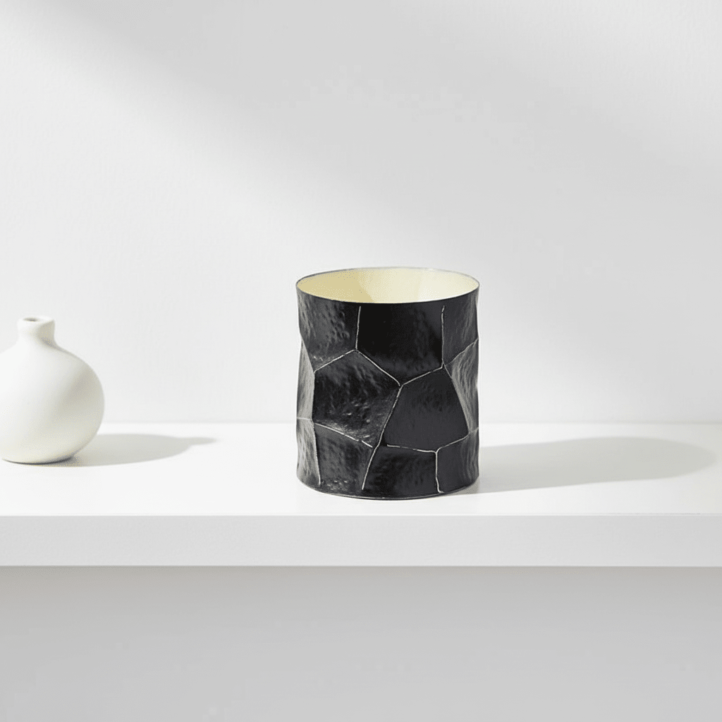 Akola Large Trinket Box In Black And Gold