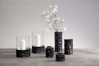 Akola Large Trinket Box In Black And Gold