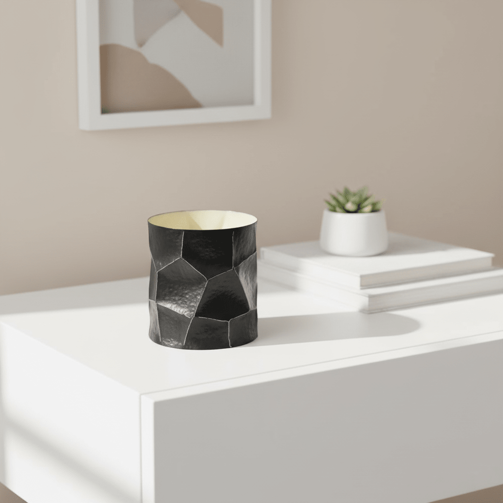 Akola Large Trinket Box In Black And Gold