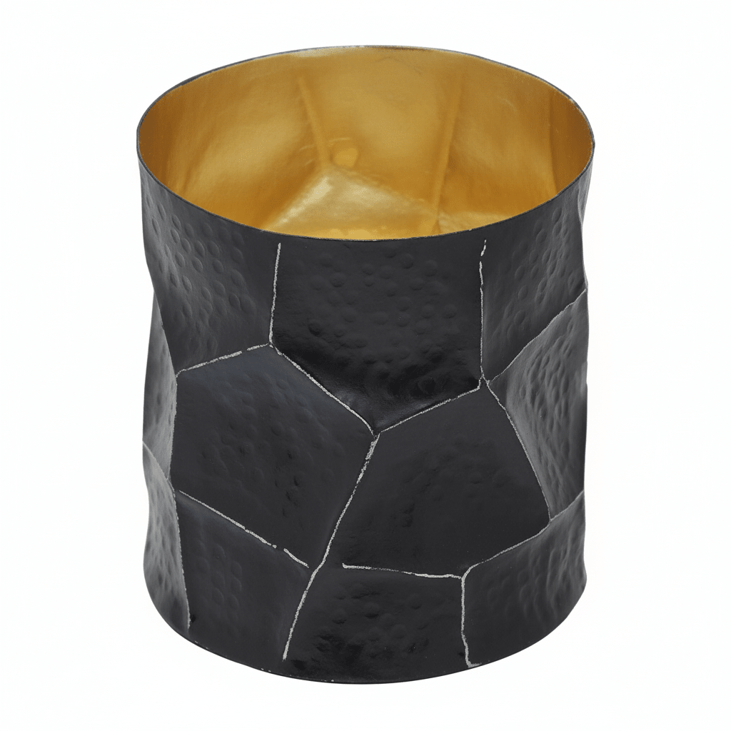 Akola Large Trinket Box In Black And Gold