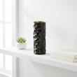 Akola Largemetal Vase In Black And Gold