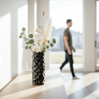 Akola Largemetal Vase In Black And Gold