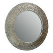 Akola Nickle Finish Round Wall Mirror