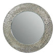 Akola Nickle Finish Round Wall Mirror